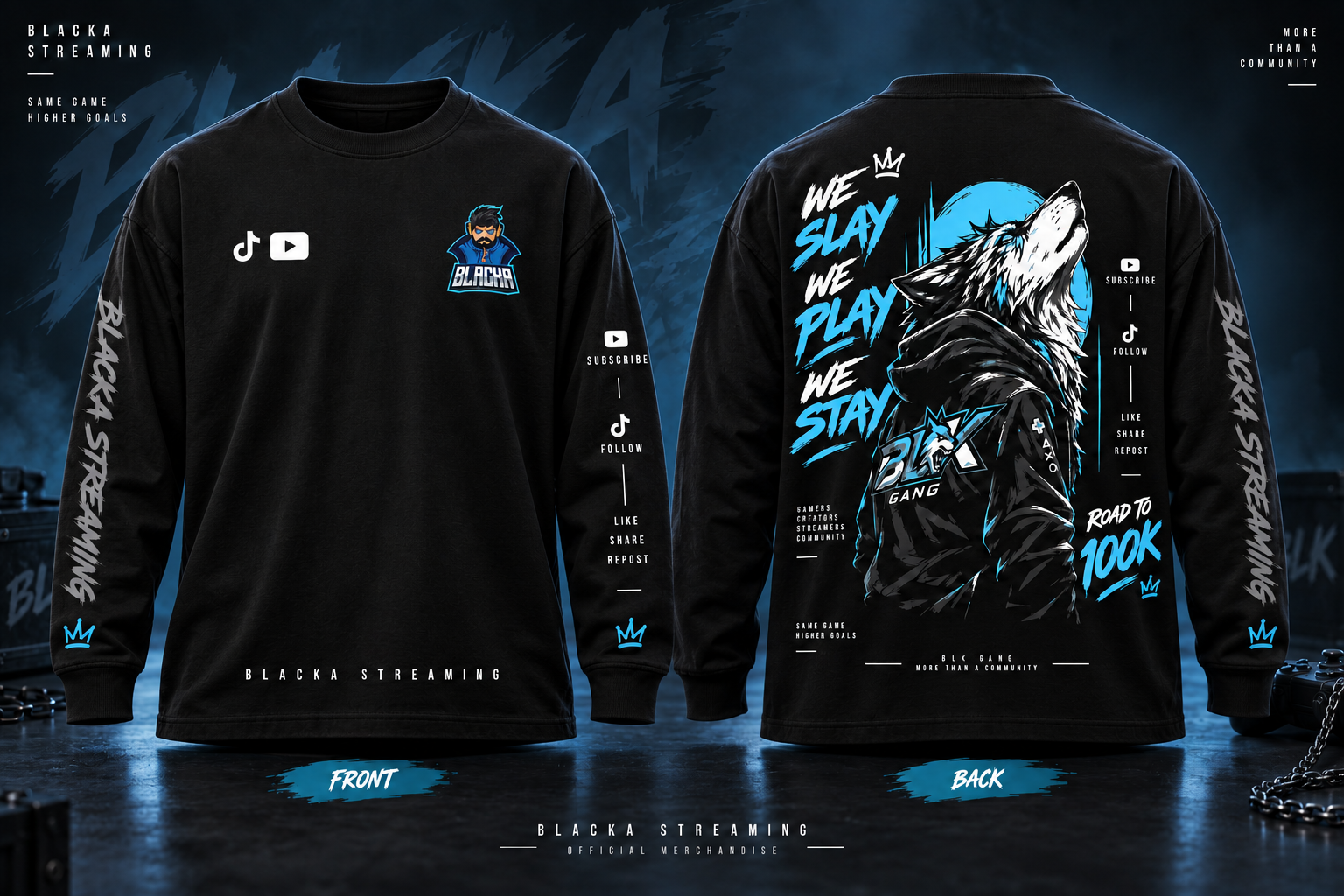 BLK T SHIRT LONG SLEEVES